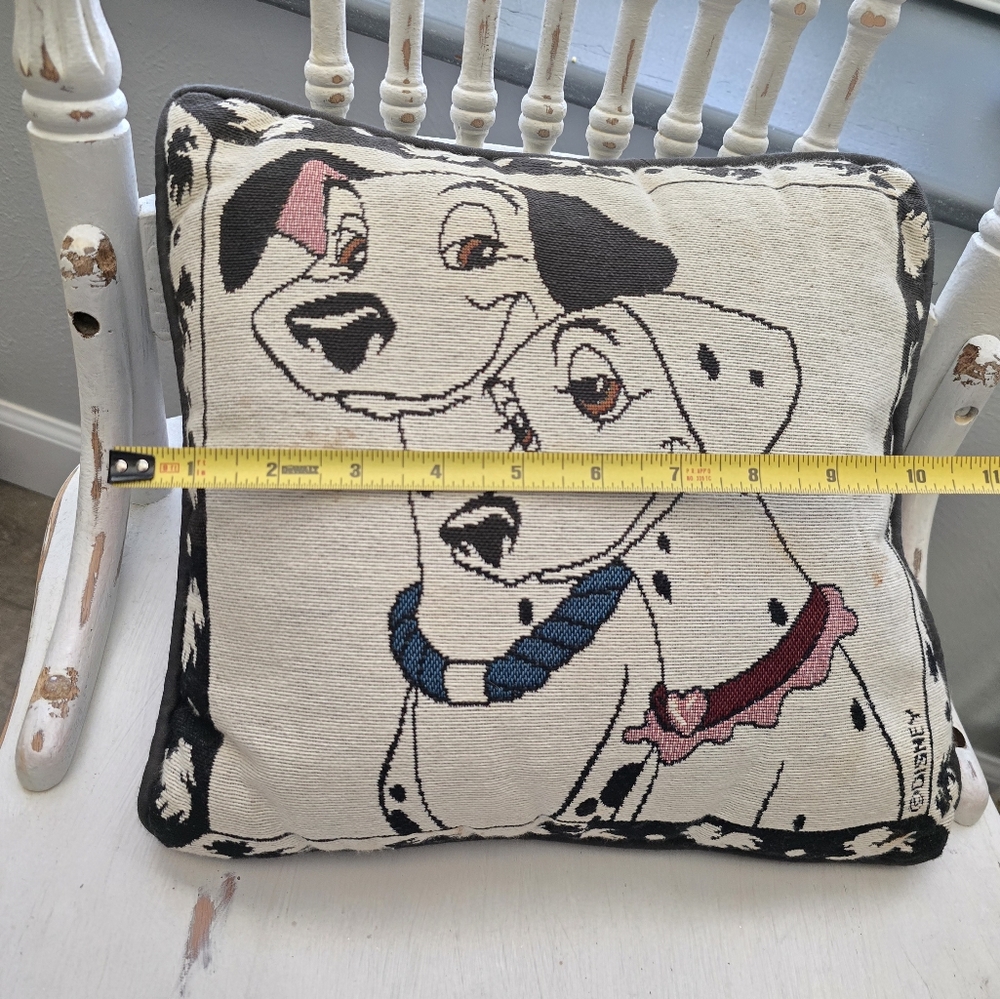Dalmatian Dog Pillow with Blue and Pink Accents - Picture 4 of 4